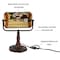 Hastings Home Hastings Home Tiffany Style Butterfly Bankers Lamp 244075YMR - alternate 3
